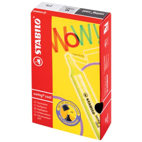 Evidenziatore Stabilo Swing® Cool Fluo 1-4 mm - giallo giallo - 275/24